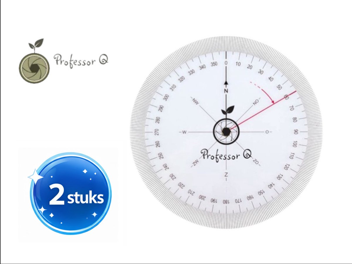 Professor Q Koershoekmeter 360° – 126 mm – 2 stuks
