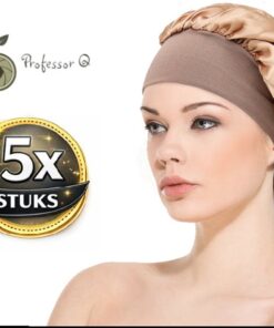 Professor Q Satijnen bonnet slaapmuts – goud – 5 stuks