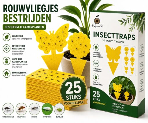 Professor Q Gele vangplaten voor planten – geel – 25 stuks