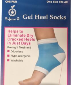Professor Q Hielsokken met gelpad – blauw - wit – 1 paar - detailfoto 2