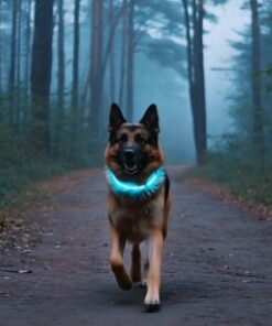 Professor Q LED-halsband voor honden – 70 cm – blauw - detailfoto 2