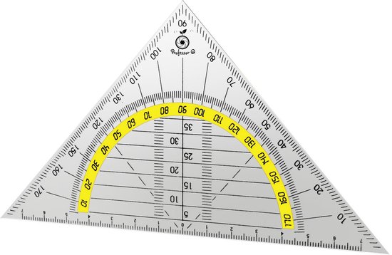 Professor Q Geodriehoek – 14 cm – 10 stuks - detailfoto 3