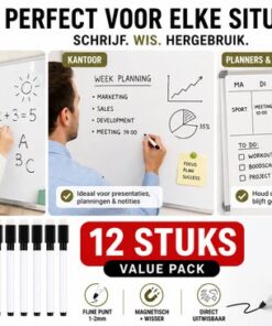 Professor Q Whiteboardmarkers – 1-2 mm – zwart – 12 stuks - detailfoto 3