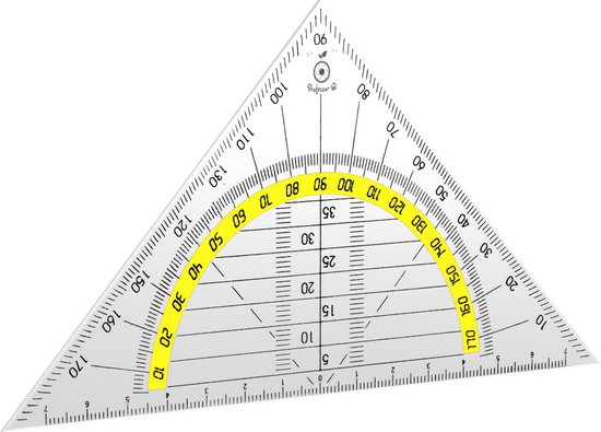 Professor Q Geodriehoek – 14 cm – 25 stuks - detailfoto 3