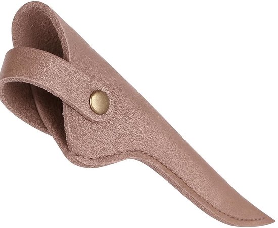 Professor Q Gebogen trimschaar voor honden – met brons etui – rechtshandig – blauw - detailfoto 3