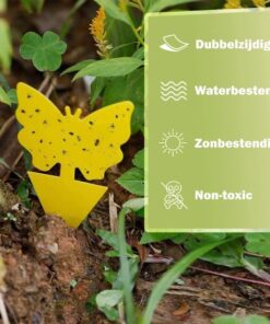 Professor Q Gele vangplaten voor planten – geel – 60 stuks – vlinders - detailfoto 3