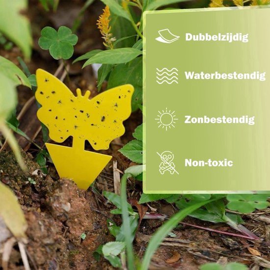Professor Q Gele vangplaten voor planten – geel – 4 stuks - detailfoto 3