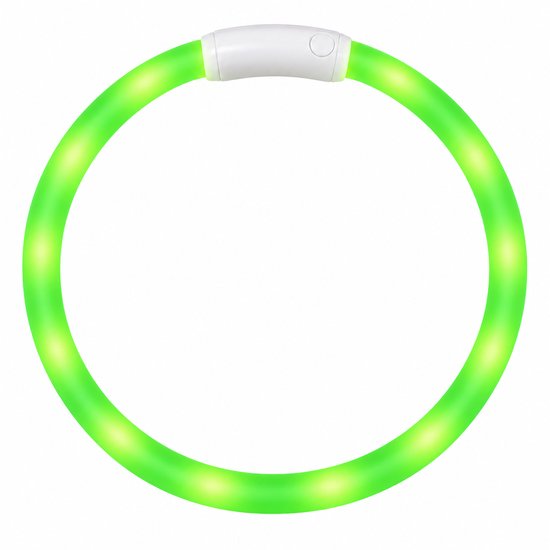 Professor Q LED-halsband voor honden – M – groen - detailfoto 3