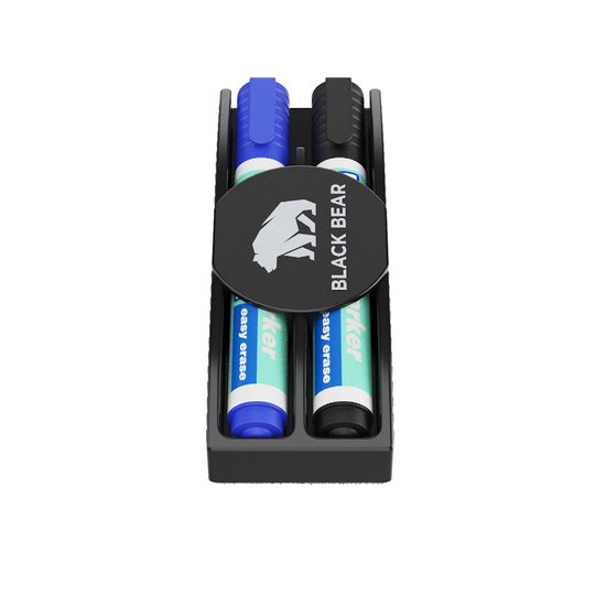 BlackBear Whiteboardwisser met 2 markers – rood - detailfoto 3