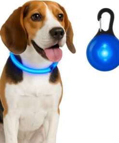 Professor Q LED-halsband voor honden – L – 65 cm – blauw - detailfoto 2