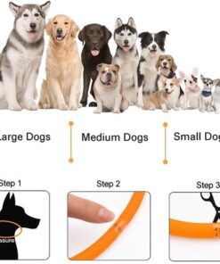 Professor Q LED-halsband voor honden – L – 100 poepzakjes – oranje - detailfoto 3