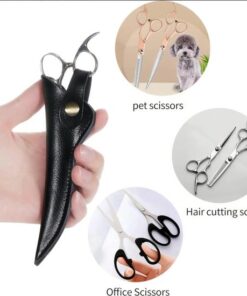 Professor Q Effileerschaar voor haar – met hoes – 18 cm – zilver - detailfoto 2