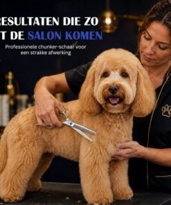 Professor Q Effileerschaar voor honden – J2-staal – 19 cm – zilver - detailfoto 2