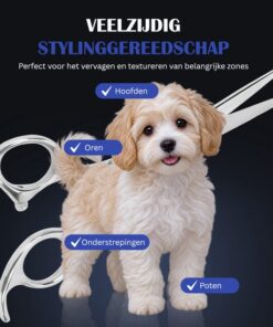 Professor Q Rechte trimschaar voor honden – J2-staal – 8 inch - detailfoto 3