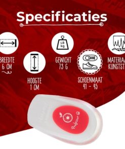 Professor Q Hielcomfort combinatieset – zwart / rood – 2 paar - detailfoto 2
