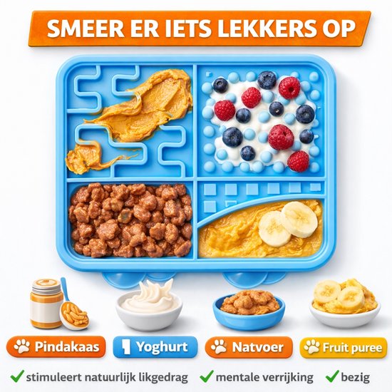 Professor Q Likmat voor honden – 20 cm – blauw - detailfoto 3