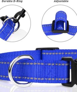 Professor Q Reflecterende hondenhalsband – S – 30–40 cm – donkerblauw - detailfoto 3