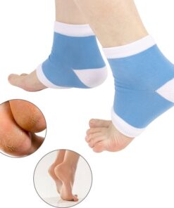 Professor Q Hielsokken met gelpad – blauw - wit – 1 paar - detailfoto 3