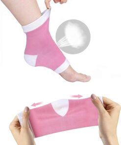 Professor Q Hielsokken met gelpad – roze wit – 1 paar - detailfoto 2