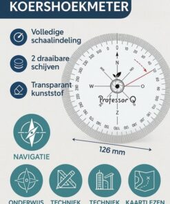 Professor Q Koershoekmeter 360° – 126 mm – 2 stuks - detailfoto 2