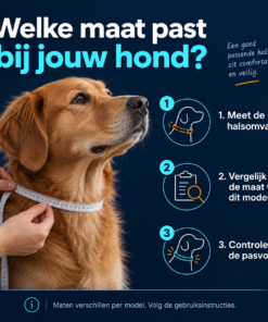 Maatadvies voor LED-halsbanden: meet de halsomvang en vergelijk de maat van het model